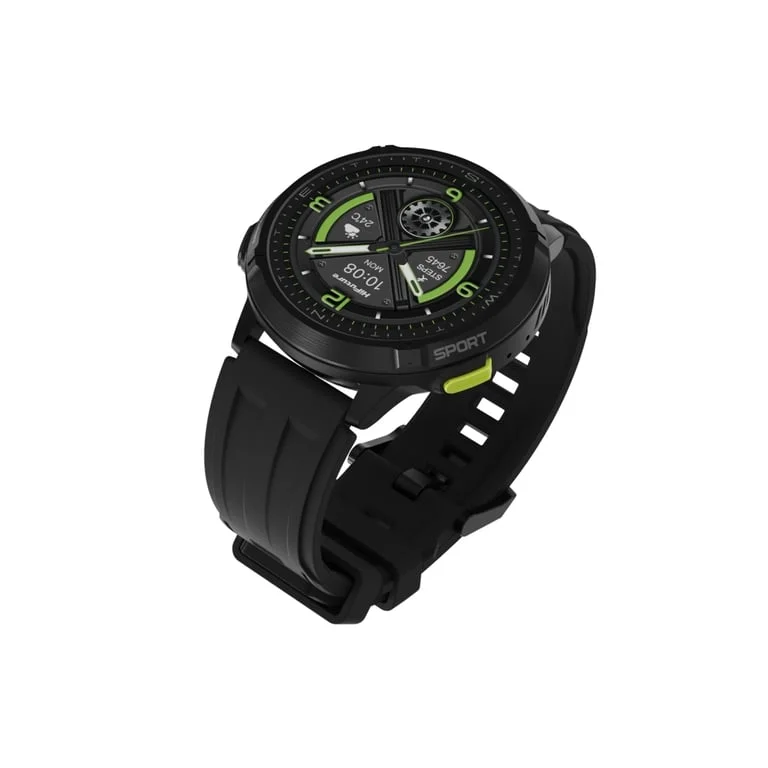 HiFuture MIX3 Black, 1.43" AMOLED, 466*466, Powered by Dual Core & Syntra AI, Bluetooth Call, 3ATM Waterproof, Compass & Altimeter, 24/7 True Heart Rate & Blood Oxygen Sensor, Up to 10 days daily use