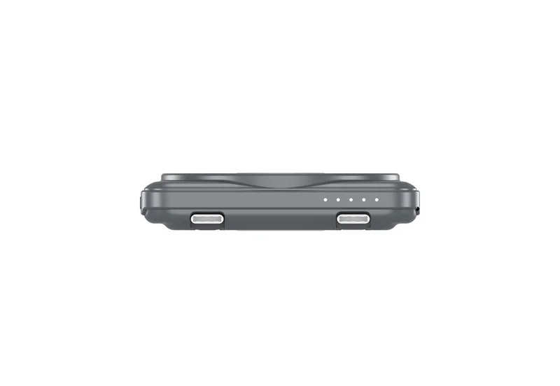 Външна батерия Verbatim Charge 'n' Go 2C 5000mAh магнитна безжична с 2 USB-C кабела и стойка, сива