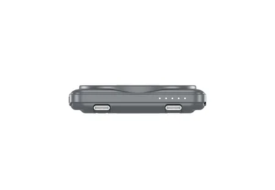 Външна батерия Verbatim Charge 'n' Go 2C 5000mAh магнитна безжична с 2 USB-C кабела и стойка, сива