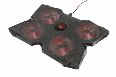 Охлаждаща стойка за лаптоп TRUST GXT 278, 12"-17.3", 4 вентилатора, LED осветление, черен