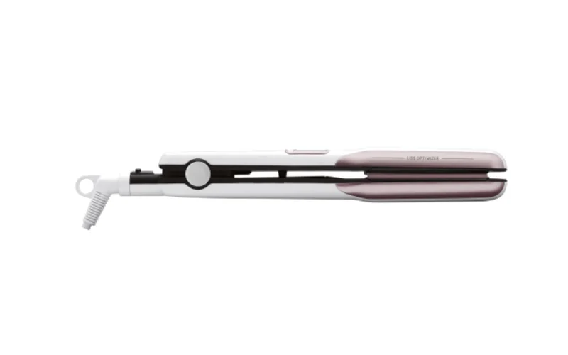 Преса за коса Rowenta SF7660F0 Liss & Curls Premium Care, керамично-кешмирено кератиново покритие, йонизираща функция, LCD дисплей, 2 температурни настройки, бързо загряване, автоматично изключване, заключваща система, плаващи плочи, бял