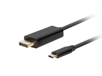 DisplayPort кабел Lanberg USB-C (M) към DisplayPort (M) 1.8m 4K 60Hz, черен