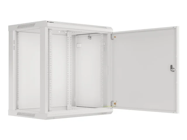 Lanberg rack cabinet 19" wall-mount 12U/600x450 for self-assembly with metal door grey (flat pack)