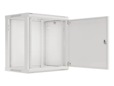 Lanberg rack cabinet 19" wall-mount 12U/600x450 for self-assembly with metal door grey (flat pack)