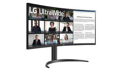 Монитор LG 34WR55QK-B 34" UltraWide Curved VA WQHD 3440x1440 100Hz HDR10 Черен