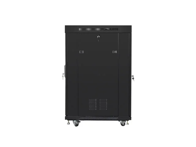 Lanberg rack cabinet 19" free-standing 22U/800x800 (flat pack) with glass door lcd black v2