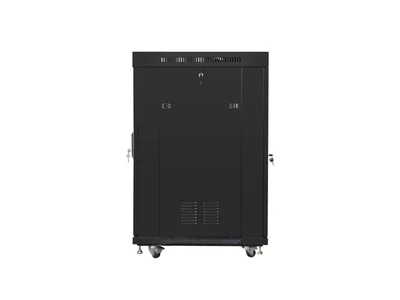 Lanberg rack cabinet 19" free-standing 22U/800x800 (flat pack) with glass door lcd black v2