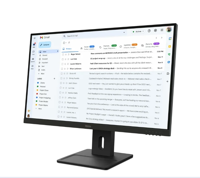 Lenovo ThinkVision E27-40 27" IPS, WLED, 1920x1080, 16:9, 100Hz, 300 cd/m2, 1500:1, Speakers 2Wx2, HDMI, DP, VGA, Tilt, Swivel, Pivot, Height Adjust Stand