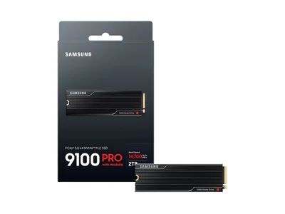 SSD диск Samsung 9100 PRO 2TB Heatsink PCIe 5.0 NVMe M.2 (MZ-VAP2T0CW)