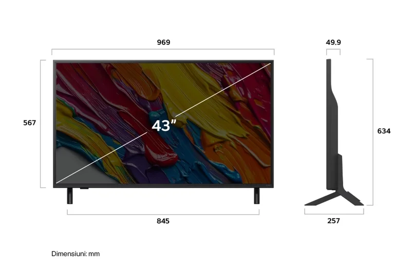 Телевизор LG 43QNED82A3B 43" 4K UHD QNED HDR Smart, Alpha 7 AI Processor, webOS 25 ThinQ