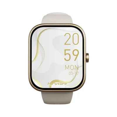 HiFuture Lume Champagne Gold, 1.85 " IPS, Powered by Dual Core, Aerospace-Grade Ultra Light Aluminum Frame, Bluetooth Call, 3D User Interface, 1ATM Waterproof, 24/7 True Heart Rate & Blood Oxygen Sensor, 100+ Sports Mode, Up to 7 days daily use