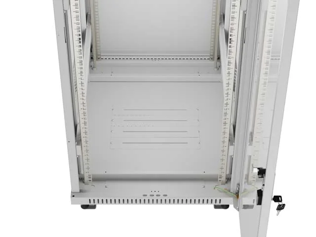 Комуникационен шкаф LANBERG – 32U/600x800, свободностоящ, 19", стъклена врата, сив