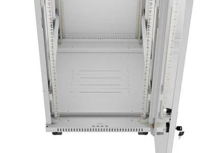 Комуникационен шкаф LANBERG – 32U/600x800, свободностоящ, 19", стъклена врата, сив