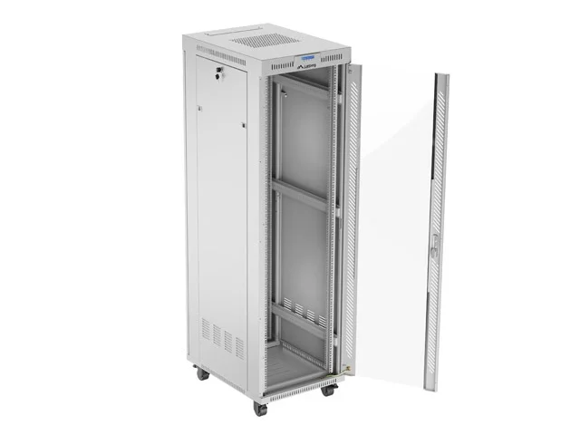 Lanberg rack cabinet 19" free-standing 42U/600x800 (flat pack) with glass door lcd grey v2