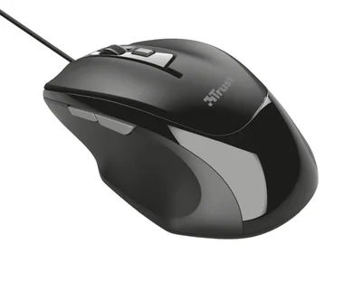 Мишка TRUST Voca Comfort, оптична, 2400 dpi, 6 бутона, черна