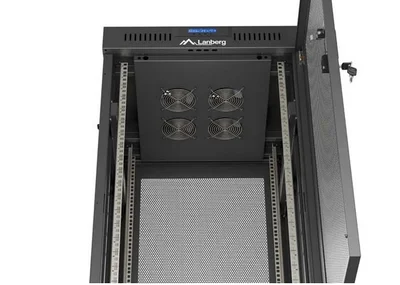Lanberg Rack Cabinet 19" Free-Standing 24U/600X600 (FlAT Pack) With Mesh Door LCD Black V2