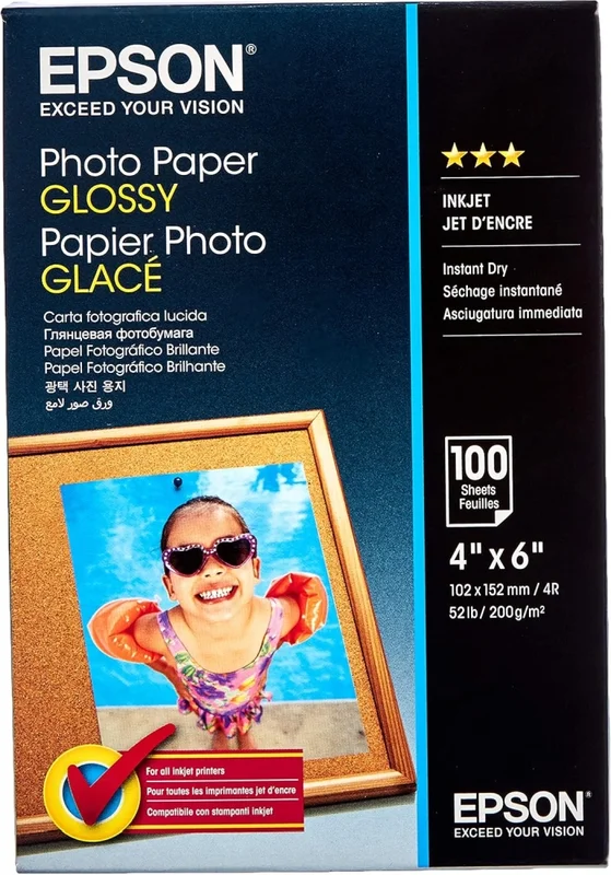 Фото хартия EPSON Glossy 100x150мм 100 листа