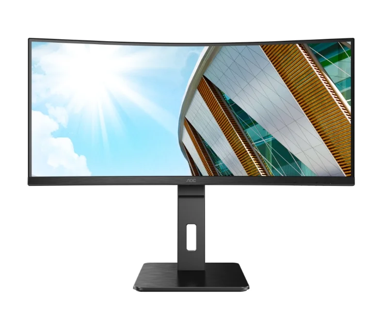 AOC CU34P2A, 34" Curved 1500R, VA, WLED, 3440x1440@100Hz, 4ms GtG, 1ms MPRT, 300cd m/2, 3000:1, 50M:1 DCR, Adaptive Sync, FlickerFree, Low Blue Light , 3Wx2, Tilt, Height Adjust, Swivel, 2xHDMI, DP, USB hub