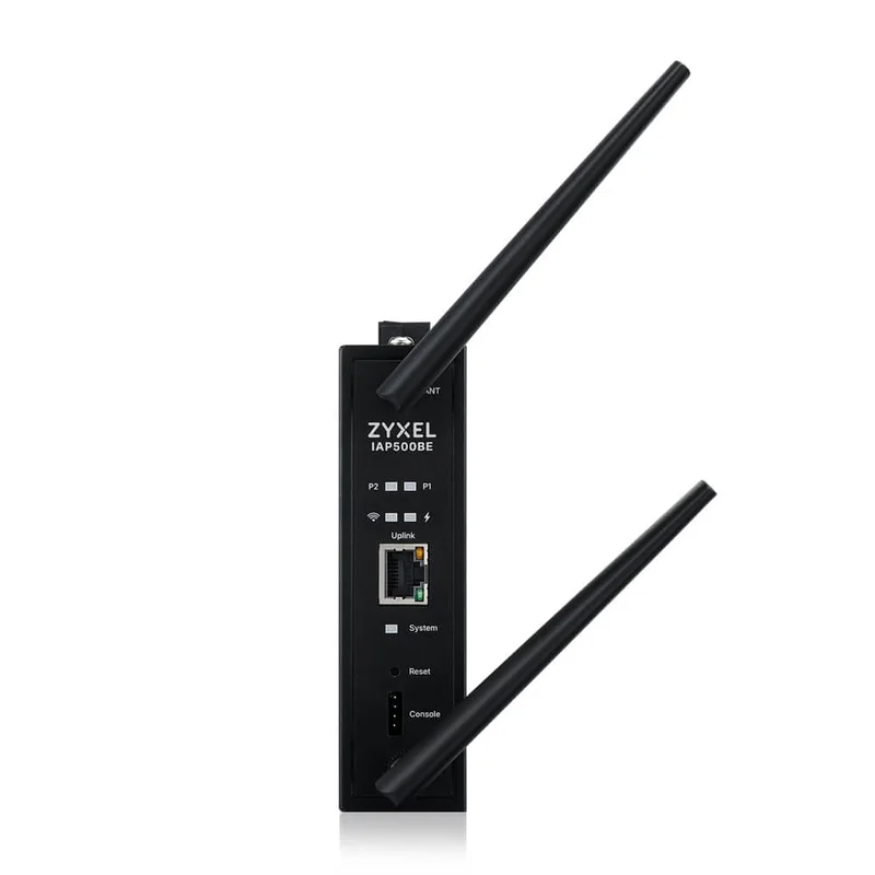 ZyXEL IAP500BE, BE5000, Dual Radio 2x2 MU-MIMO, PoE+ (802.3at), Industrial AP, DIN Rail mounted Standalone/Nebula Cloud Managed, DC Power
