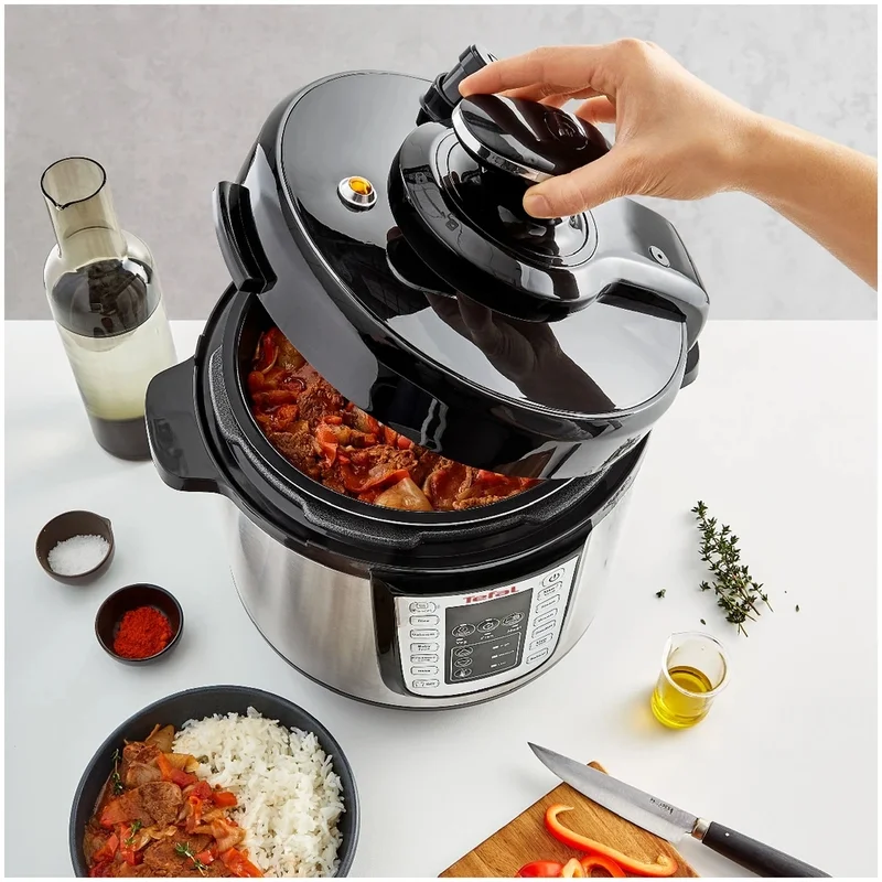 Мултикукър Tefal CY505EE0 6л, 1200W, с 25 автоматични програми, сребрист