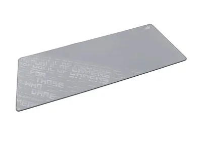 Asus ROG Scabbard II Arctic Gray XXL Gaming Mouse Pad, Water- Oil- Dust- Resistance, Durable Anti-Fray Edges, Non-Slip Rubber Base, 400 x 900 x 3mm, Gray