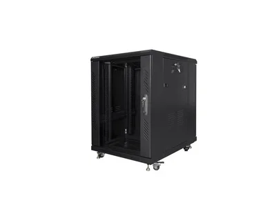 Lanberg rack cabinet 19" free-standing 15U/600x800 (flat pack) black