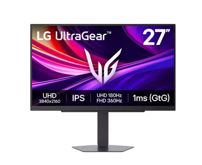 Монитор LG UltraGear 27G810A-B 27" 4K IPS 180Hz UHD, 1ms, HDR 10, DCI-P3 95%, FreeSync, G-SYNC, Черен