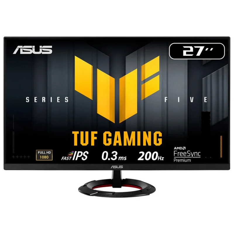 Asus TUF Gaming VG279Q5R Gaming Monitor ,27-inch, Full HD(1920x1080), 200Hz, Fast IPS, ELMB, 0.3ms GTG (min.), Stereo speaker, DisplayWidget Center, AI Visual, Black