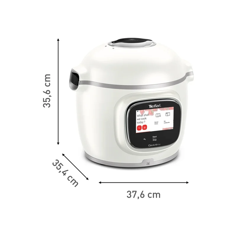 Мултикукър Tefal Cook4me Connect Touch PRO CY9441F2, 6L, вградена везна, Wi-Fi, бял