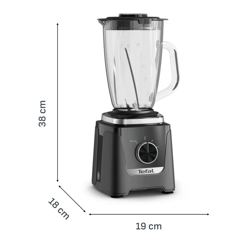 Настолен блендер Tefal – BL5958F0, 800W, стъклена кана, 2 скорости, черен