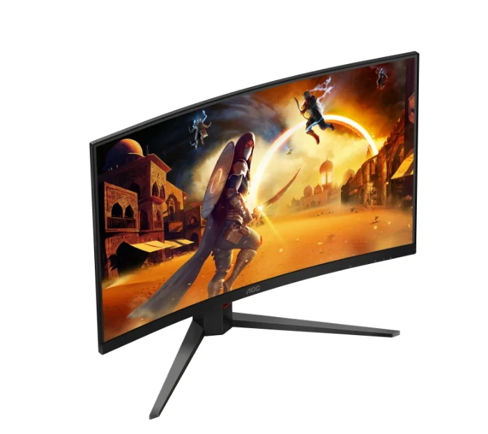 AOC C32G4Z, 31.5" Curved 1500R, VA, WLED, 1920x1080@260Hz (OC, Native 240Hz), 4ms GtG, 0.3ms MPRT, 300cd m/2, 3500:1, Adaptive Sync, FlickerFree, Anti Blue Light, 5Wx2, Tilt, Height Adjust, Swivel, 2xHDMI, DP