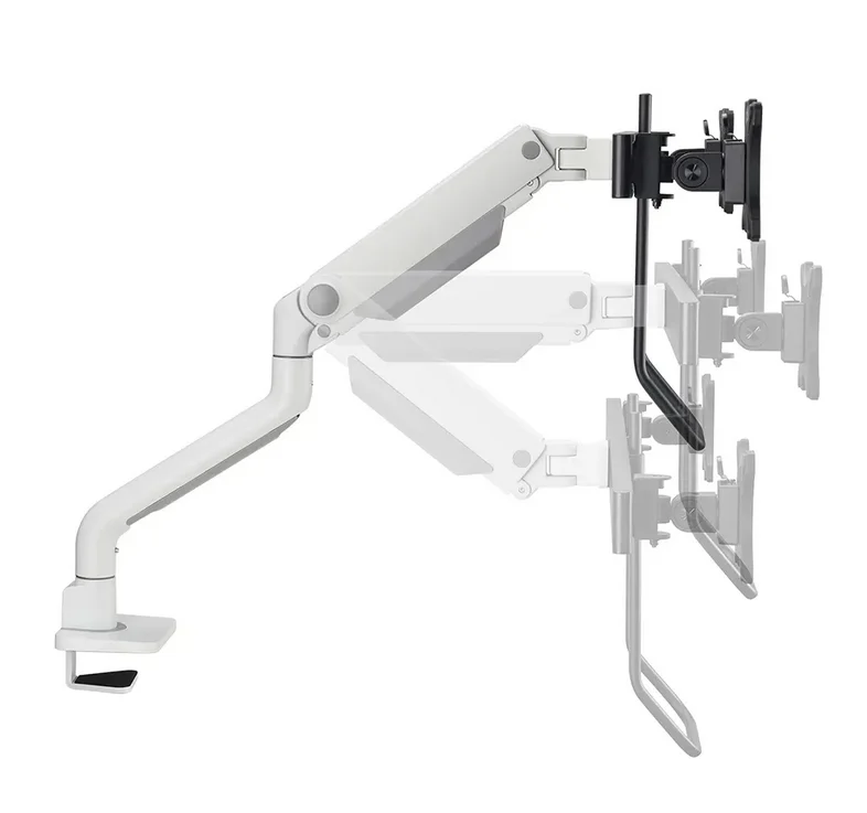 Neomounts Next One Desk Mount, double display crossbar (topfix clamp/grommet)