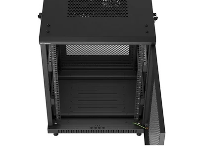 Lanberg rack cabinet 19" free-standing 15U/600X600 (FLAT PACK) with mesh door black