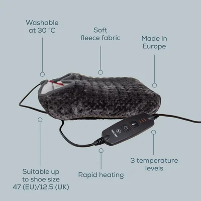 Електрическа грейка за крака Beurer – FW 30 Comfy Feet, 3 температурни степени, сива