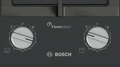 Bosch PRB3A6I40, SER6, Gas domino, 2 zones, 9 power levels, ComfortProfile, FlameSelect new, Easy cleaning, Safety gas cut-off, 4,75 KW, 30cm