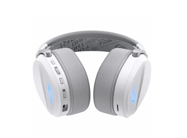 Геймърски слушалки ASUS A501ROGPELTA/WHT бял, безжични, USB Type-C, с микрофон