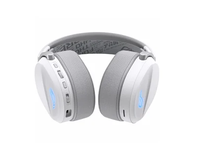 Геймърски слушалки ASUS A501ROGPELTA/WHT бял, безжични, USB Type-C, с микрофон