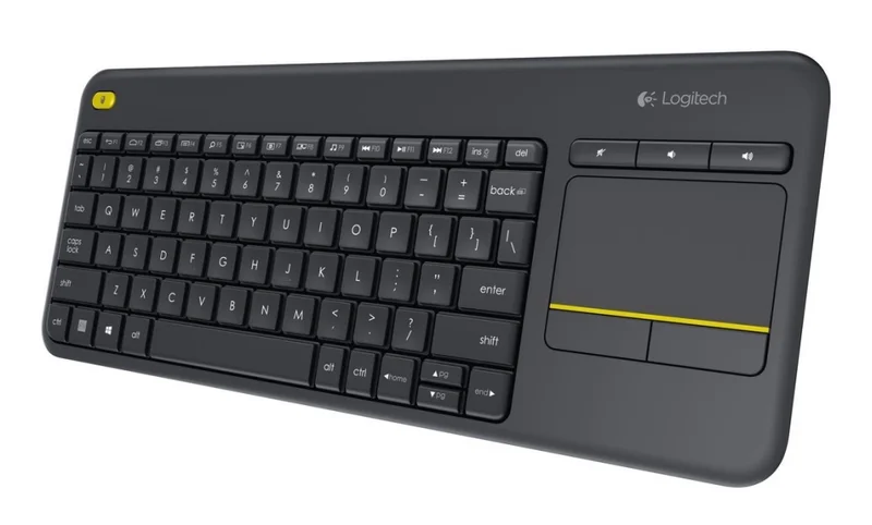 Клавиатура Logitech – K400 Plus, безжична, черна, с тъчпад, US INT'L
