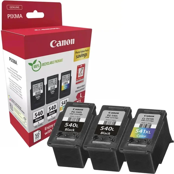 Мастило Canon PG-540L x2 / CL-541XL комплект за Canon PIXMA, CMYK, с фото хартия