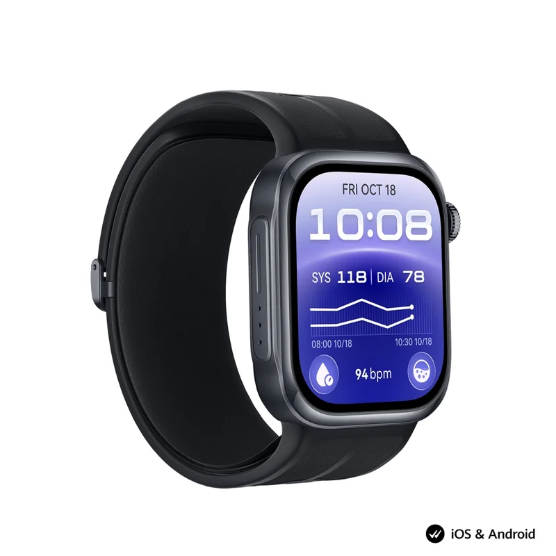 Смарт часовник HUAWEI Watch D3 Riva-B10, 1.92" AMOLED, черен + HUAWEI FreeBuds 7i Conch-T010, бели