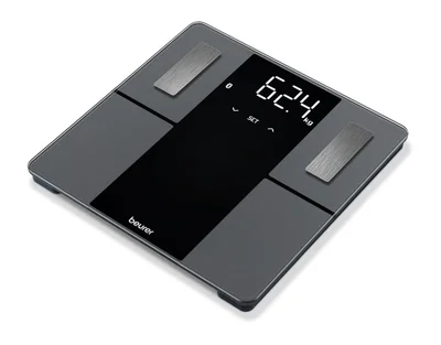 Електронен кантар Beurer BF 500 BT, диагностичен, стъкло, 180 кг, Bluetooth, черен