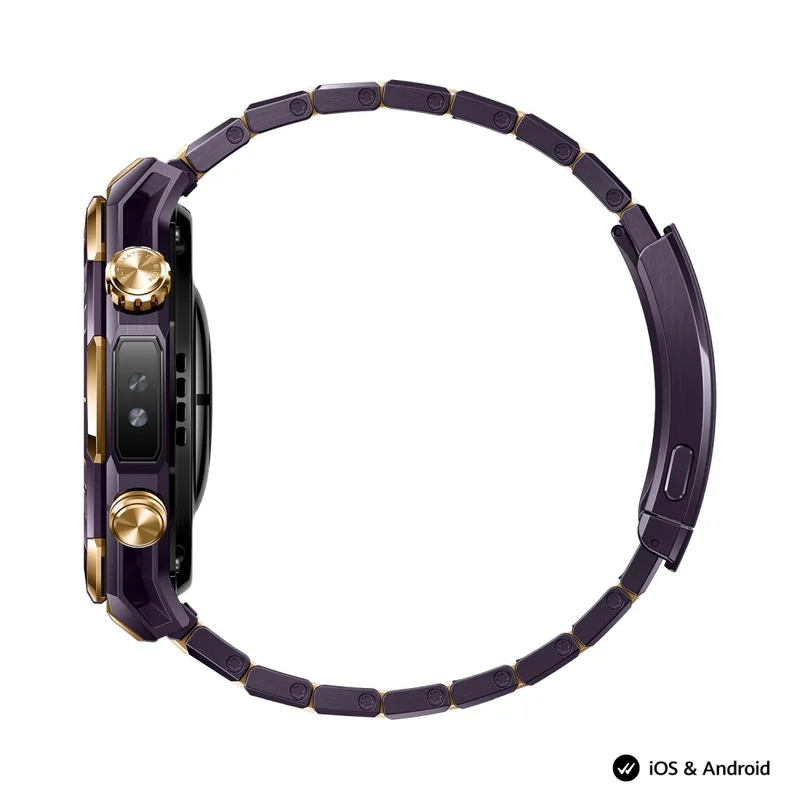 Huawei  Watch Ultimate Design Royal Gold, Long-B69, Purple ceramic bezel with 18K gold