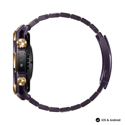 Huawei  Watch Ultimate Design Royal Gold, Long-B69, Purple ceramic bezel with 18K gold