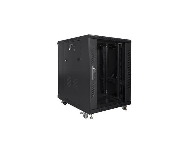 Lanberg rack cabinet 19" free-standing 15U/600x800 (flat pack) black