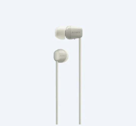 Безжични слушалки Sony – WI-C100, taupe