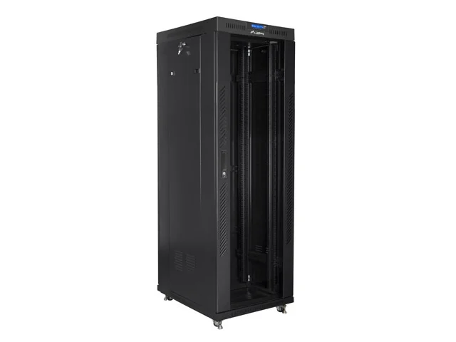 Lanberg rack cabinet 19" free-standing 37U/600x800 (flat pack) with glass door lcd black v2