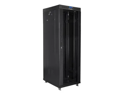 Lanberg rack cabinet 19" free-standing 37U/600x800 (flat pack) with glass door lcd black v2