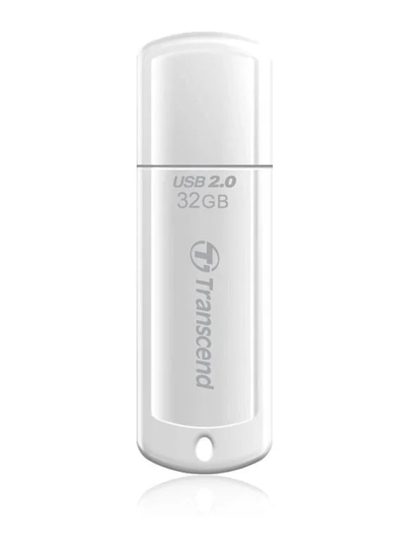 USB флашка Transcend JETFLASH 370 32GB, USB 2.0, Бял