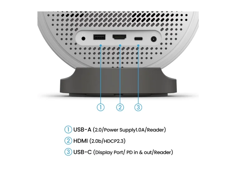 BenQ GV50 Laser Portable Projector, 1080p (1920x1080), 100K:1, 500 ANSI Lumens, 1.2X, Auto Keystone, HDMI (ARC 5.1 channel), USB-C (w/DP PD), USB, BT 5.0,  2x4W Speakers + 10W Woofer, Google TV, SmartRemote App, WiFi, 2.1kg, White