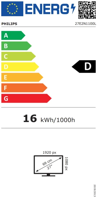 Philips 27E2N1100L, 27" VA WLED, 1920x1080@100Hz, 4ms GtG, 1ms MPRT, 250cd m/2, 4000:1, Mega Infinity DCR, Adaptive Sync, FlickerFree, LowBlue Mode, Tilt, D-SUB, HDMI